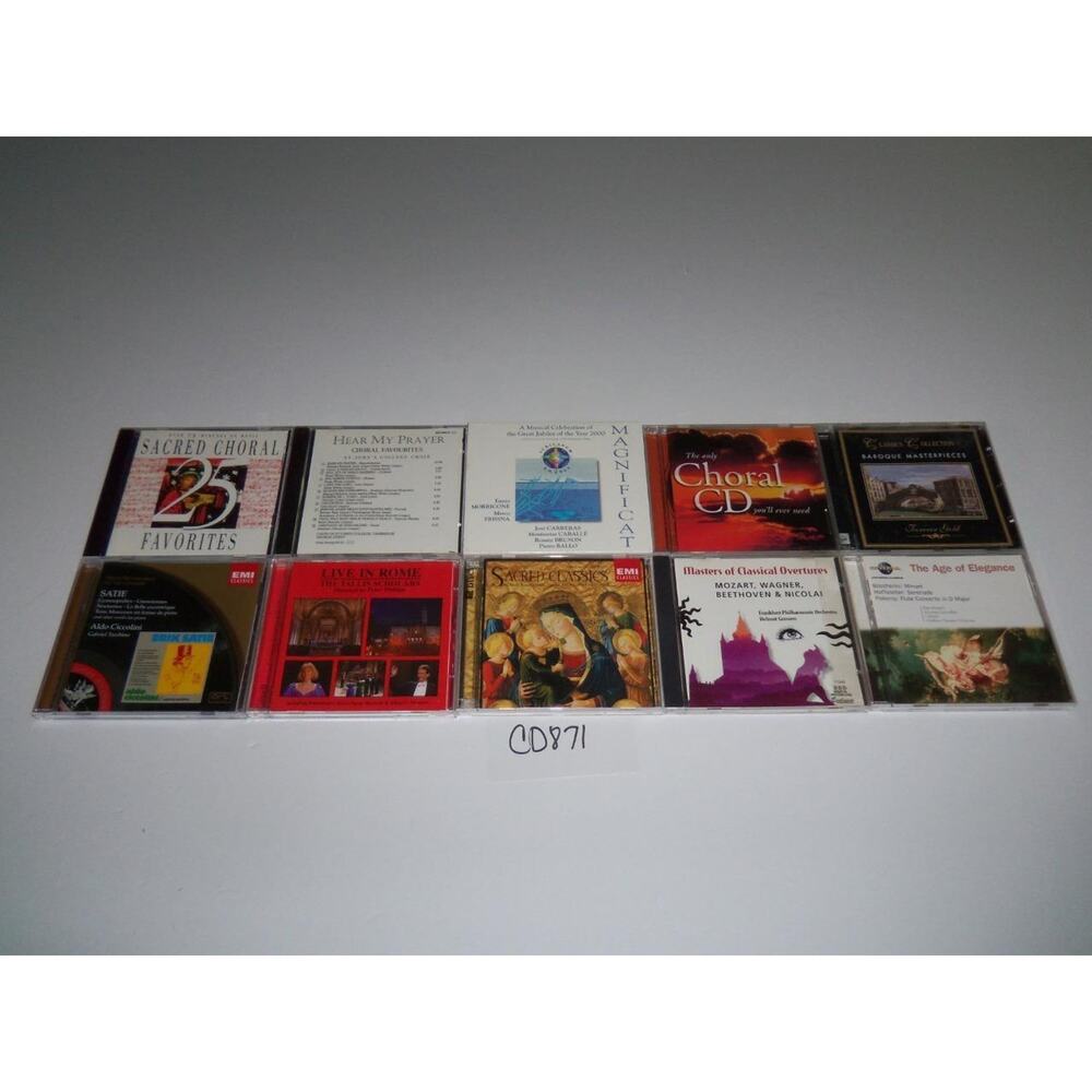 Classical 10 CD Lot Choral Baroque Mixed Misc Instrument -0618CD871